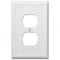 Amerelle Amerelle Chelsea White 2 gang Stamped Steel Duplex Wall Plate 1 pk 149DW - alternate 3